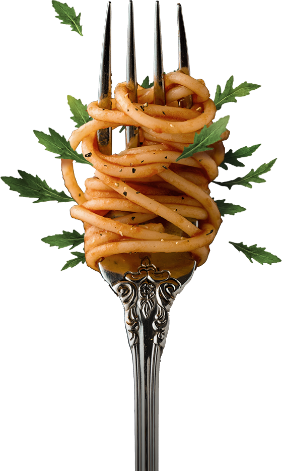 Eine Gabel mit frischer Pasta
